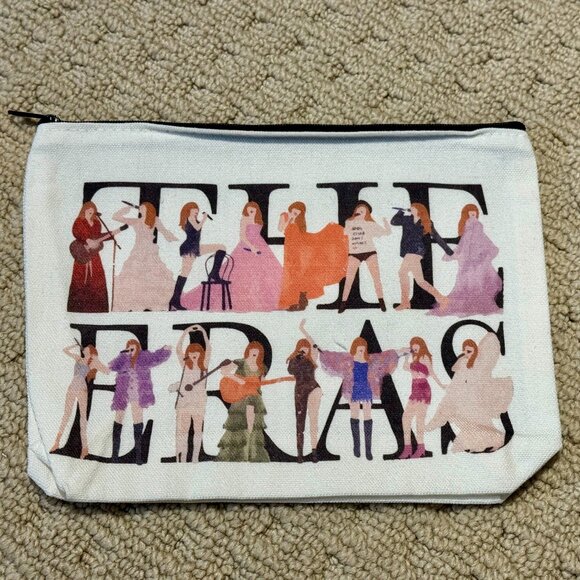 New Taylor Swift Cosmetic Makeup Bag With Zipper The Eras - Picture 1 of 1